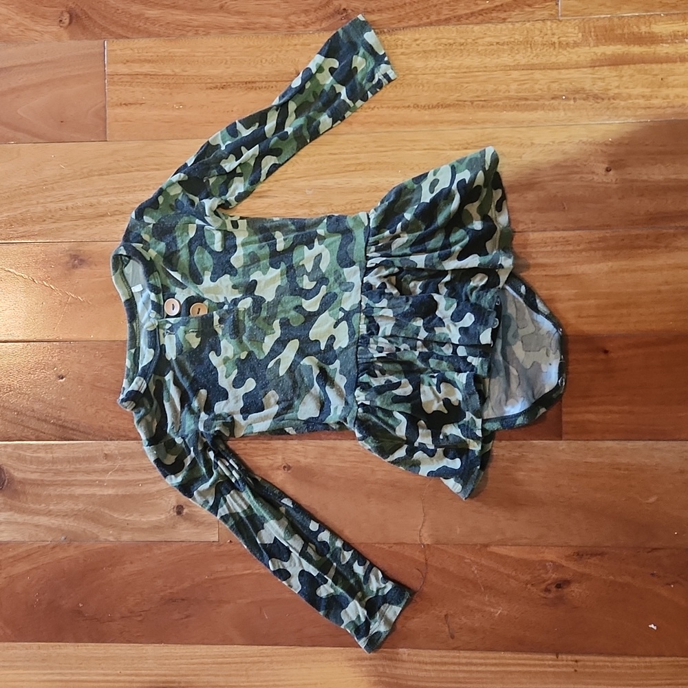 Posh Peanut Camo Twirl Onsie